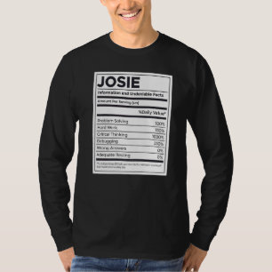 Camiseta Josie Nutrition Information Problem Solving Duro W