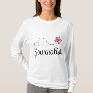 Camiseta Journalista cor-de-rosa