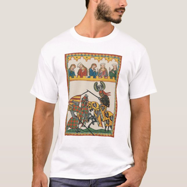 Camiseta Jousting Knights Em Um Torneio (Frente)