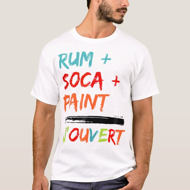 Camiseta Jouvert Costume Trinidad Carnival Rum Soca Paintin (Frente)