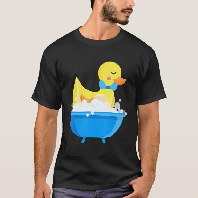 Camiseta Jovem Bath Duck Yellow Duck Rubber Duck Soap Bubbb (Frente)