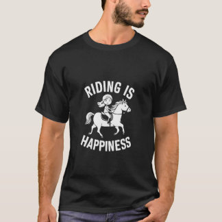 Camiseta Jovem cavaleiro com cavalo e cavalos dizendo