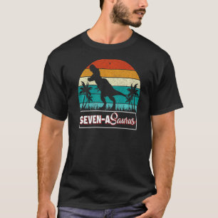 Camiseta Jovem Dinossauro 7 Rex Dino Seven Sa