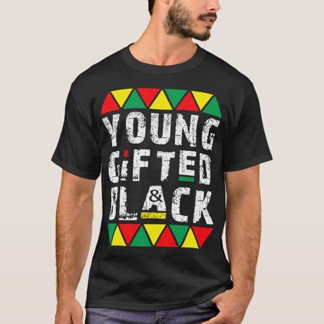 Camiseta jovem dotado e negro (Frente)