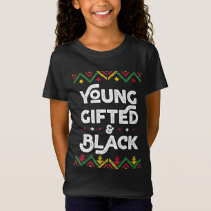 Camiseta Jovem dotado e negro da história negra africana mê