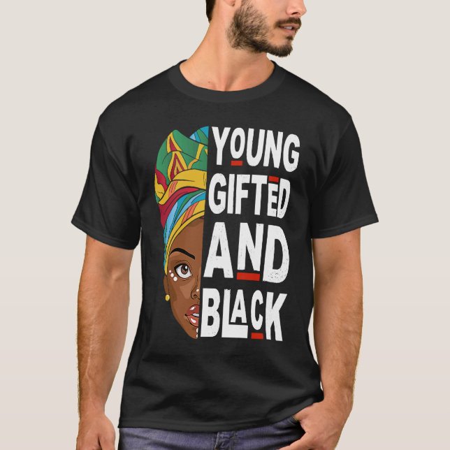 Camiseta Jovem e Negro História Negra Mês Melani (Frente)