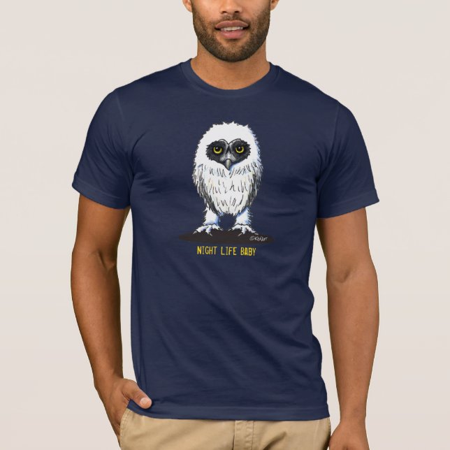 Camiseta Jovem Espetacular Coruja Menina Escura (Frente)