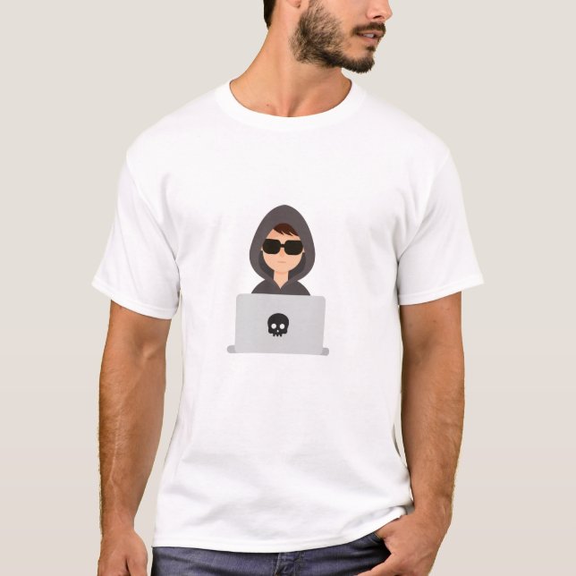 Camiseta jovem hacker anônimo (Frente)