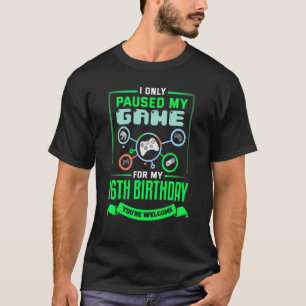 Camiseta Jovem Jogador De 16 Anos Aniversário De 16 Dias Fi
