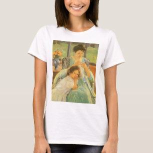 Camiseta Jovem Mãe Costurando de Mary Cassatt, Arte Antiga