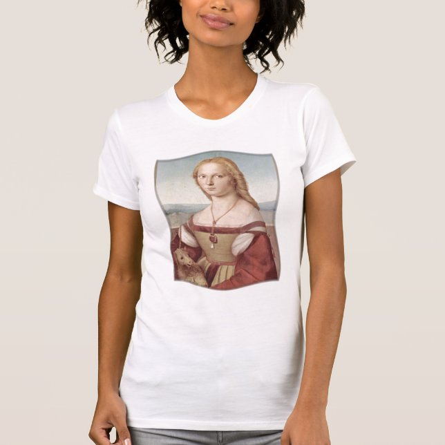 Camiseta Jovem mulher com unicórnio (Frente)