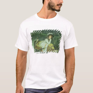 Camiseta Jovem mulher de James Tissot em um barco, ou