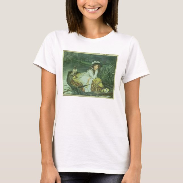 Camiseta Jovem mulher de James Tissot | em um barco, ou (Frente)
