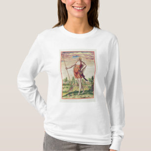 Camiseta Jovem mulher de um tribo vizinho ao
