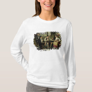 Camiseta Jovem mulher que joga um Zither
