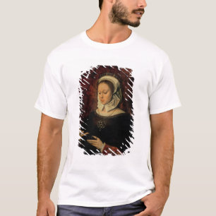Camiseta Jovem mulher que lê um livro das horas (óleo no