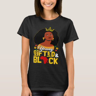 Camiseta Jovem negra e orgulhosa Rainha da Melanina Meninas