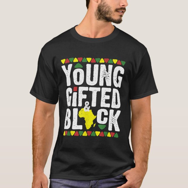 Camiseta Jovem Negro Dashiki Africano Orgulho M (Frente)