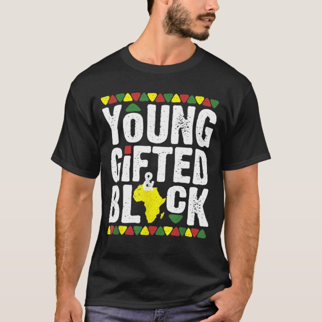 Camiseta Jovem Negro Dashiki Africano Orgulho M (Frente)