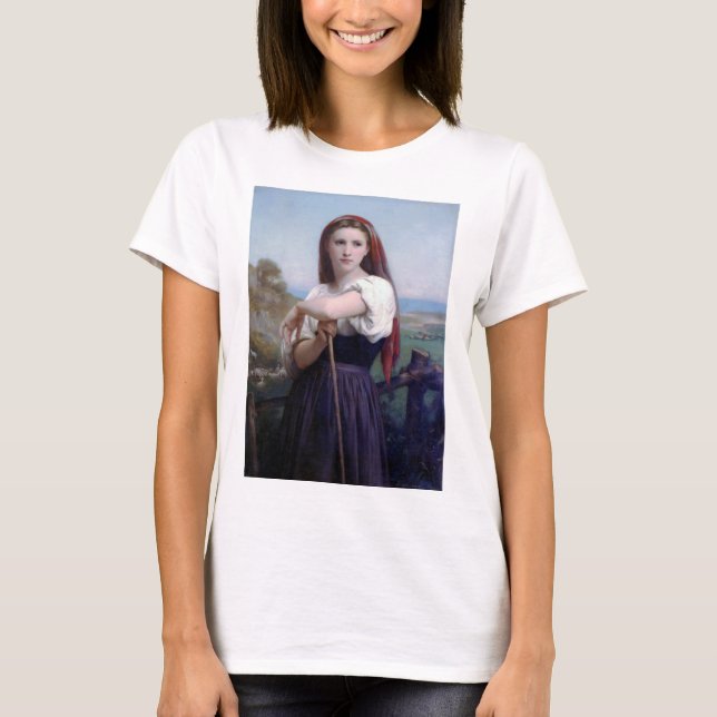 Camiseta Jovem Pastora, Bouguereau (Frente)