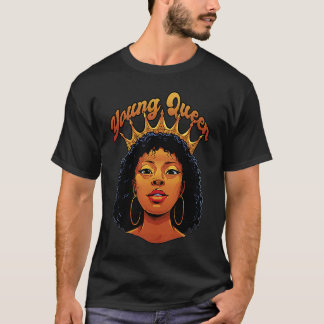 Camiseta Jovem Rainha Mês da História Negra Afro-Americana