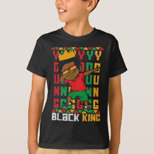 Camiseta Jovem Rei Negro Dab Kid African American Boy June