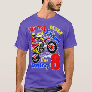 Camiseta Jovem Selvagem e Braap Estou Virando 8 Boy Motocro