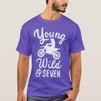 Camiseta Jovem Selvagem E Sete Engraçados 7 Birthday Biker