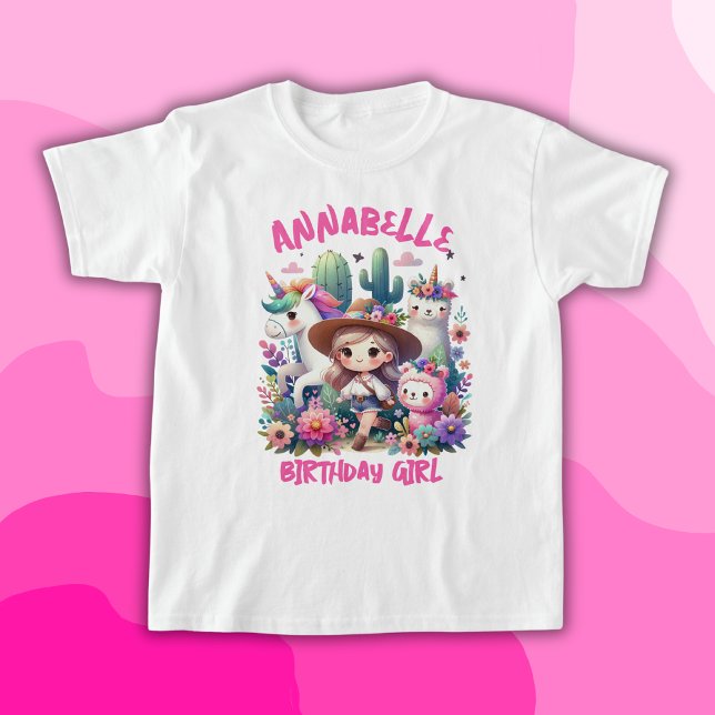 Camiseta Jovem Selvagem Safari Meninas Rosa Monograma Nome  (Criador carregado)