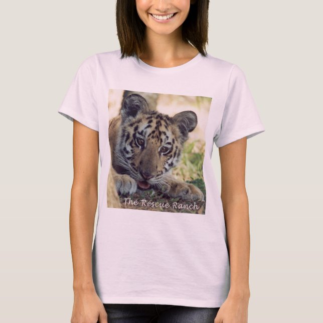 Camiseta jovem tigre peek-a-boo (Frente)
