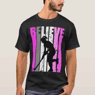 Camiseta Jovens acreditam na equipe de hóquei em campo rosa