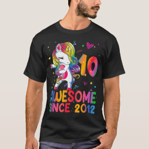Camiseta Jovens adolescentes de 10 anos bebendo Unicórn 10º