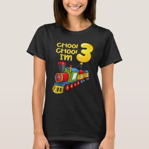 Camiseta Jovens balões Eu sou 3 anos Meninos treinam 3º ani