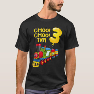 Camiseta Jovens balões Eu sou 3 anos Meninos treinam 3º ani