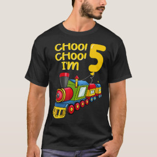 Camiseta Jovens balões, eu tenho 5 anos Meninos, treinam 5