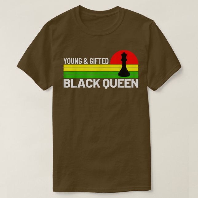 Camiseta Jovens Crianças Presas e Rainha Negra para Criança (Frente do Design)