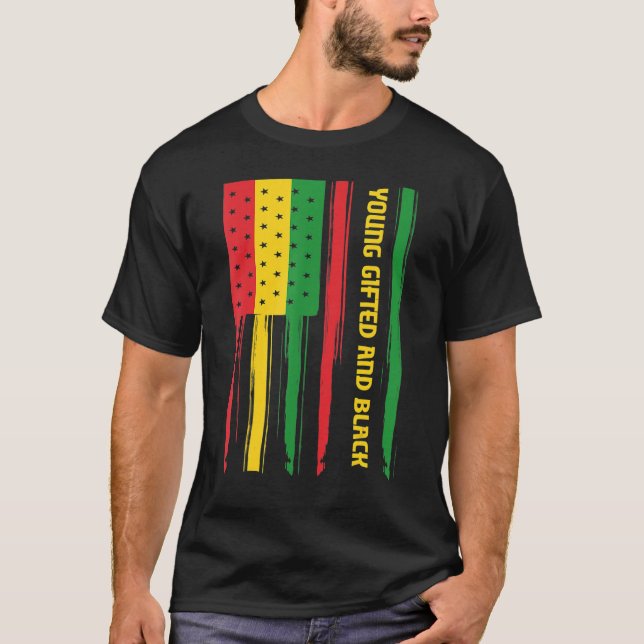 Camiseta Jovens da História Negra Mês Afro-Americano (Frente)