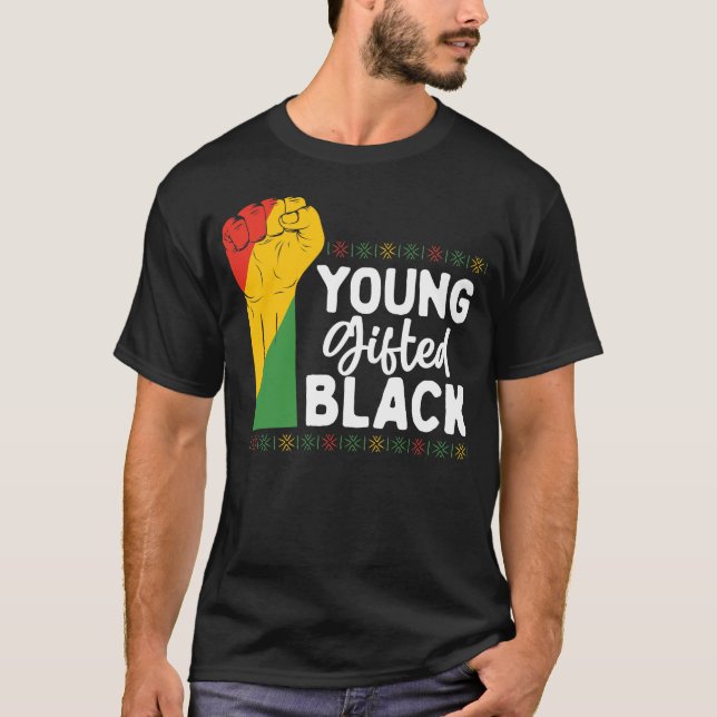 Camiseta Jovens dotados da História do Orgulho Negro Fumam  (Frente)