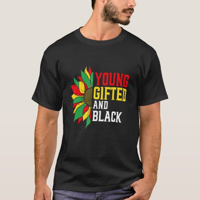 Camiseta Jovens e orgulhosas flores negras melanina African (Frente)