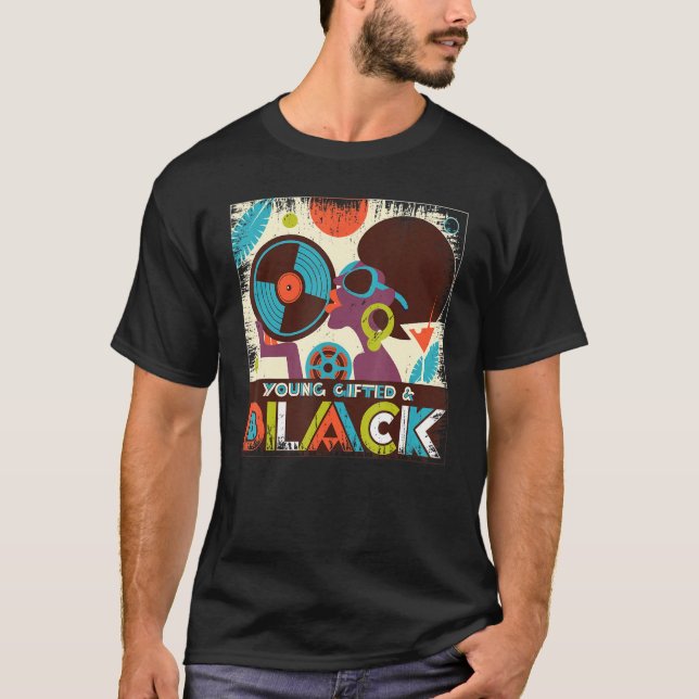 Camiseta Jovens Ed E Retro Negro Sou História Negra (Frente)