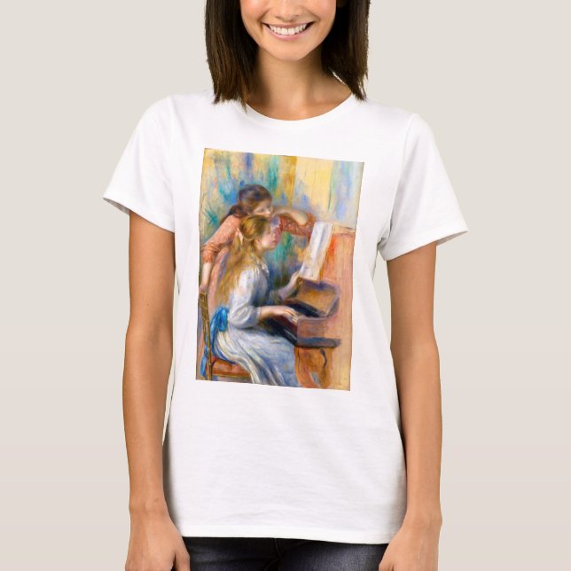 Camiseta Jovens Garotas no Piano, Renoir (Frente)