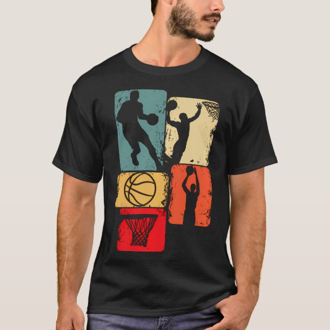 Camiseta Jovens jogadores de basquete (Frente)