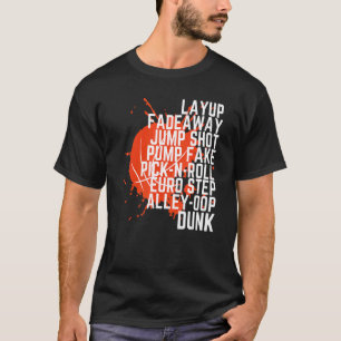 Camiseta Jovens jogadores de basquetebol em bola