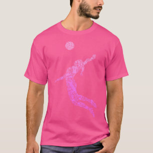 Camiseta Jovens jogadores de voleibol feminino