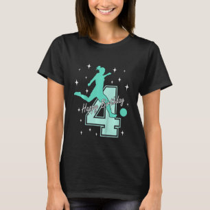 Camiseta Jovens jogando futebol no 4º aniversário