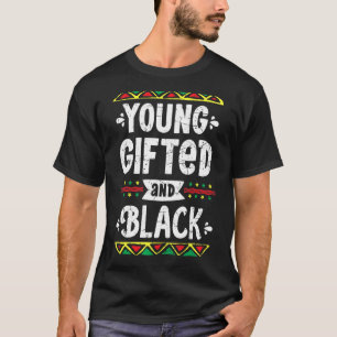 Camiseta Jovens negros dotados de história negra mês do Org