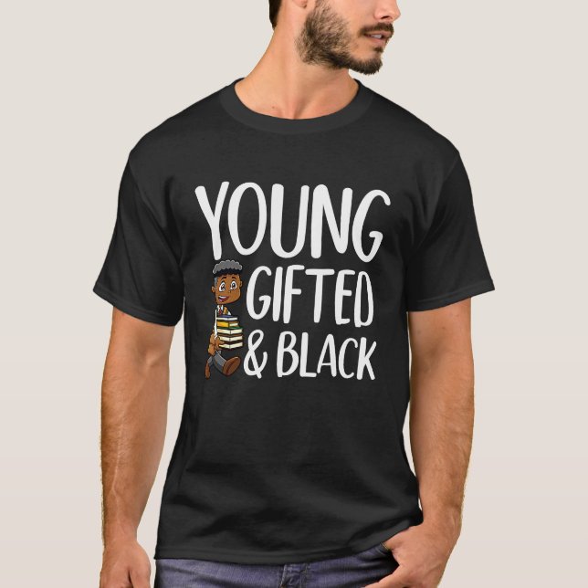 Camiseta Jovens negros e negros negros negros (Frente)