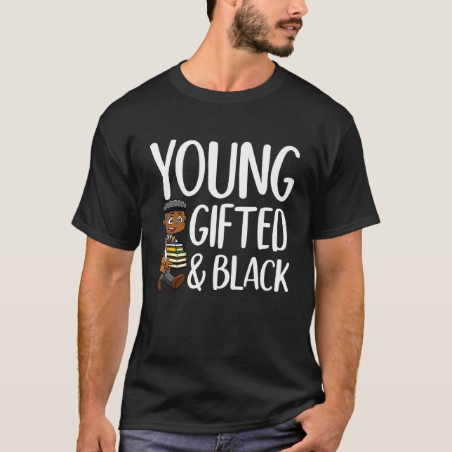Camiseta Jovens negros e negros negros negros (Frente)