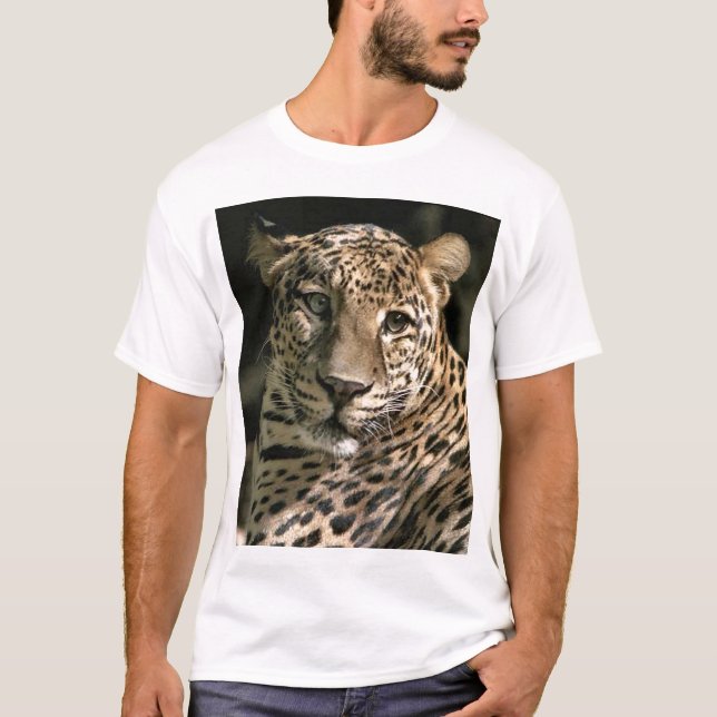 Camiseta Jovens Presentes de Arte de Leopardo (Frente)