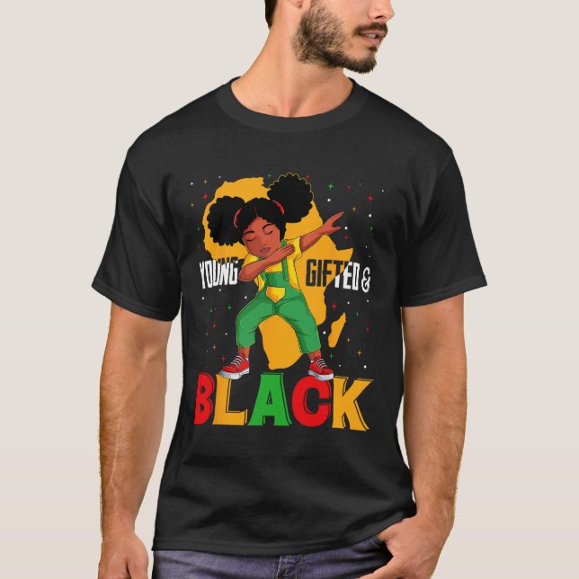 Camiseta Jovens Presos E Negras Dabbing Meninas Negras Hist (Frente)